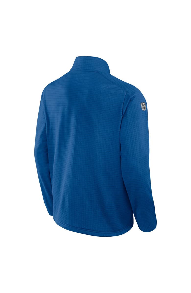 FANATICS Men's Fanatics  Blue Winnipeg Jets Authentic Pro Rink Quarter-Zip Jacket, Alternate, color, Blue
