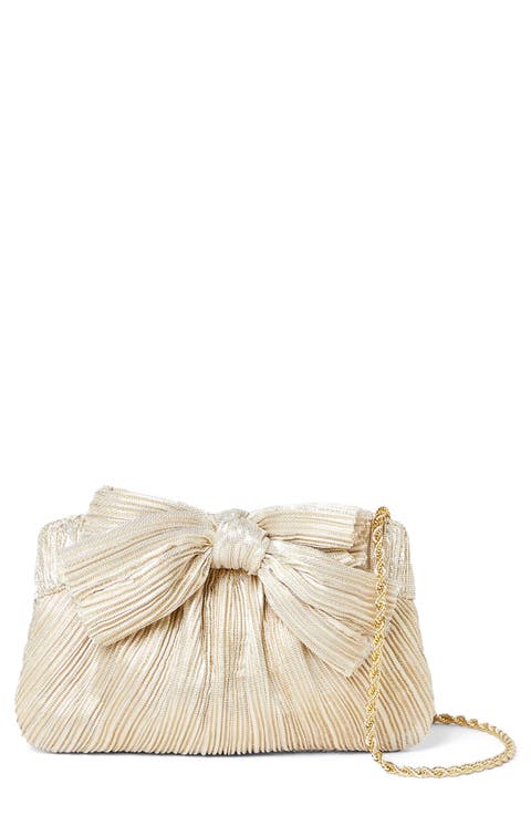 Rochelle Pleated Bow Clutch