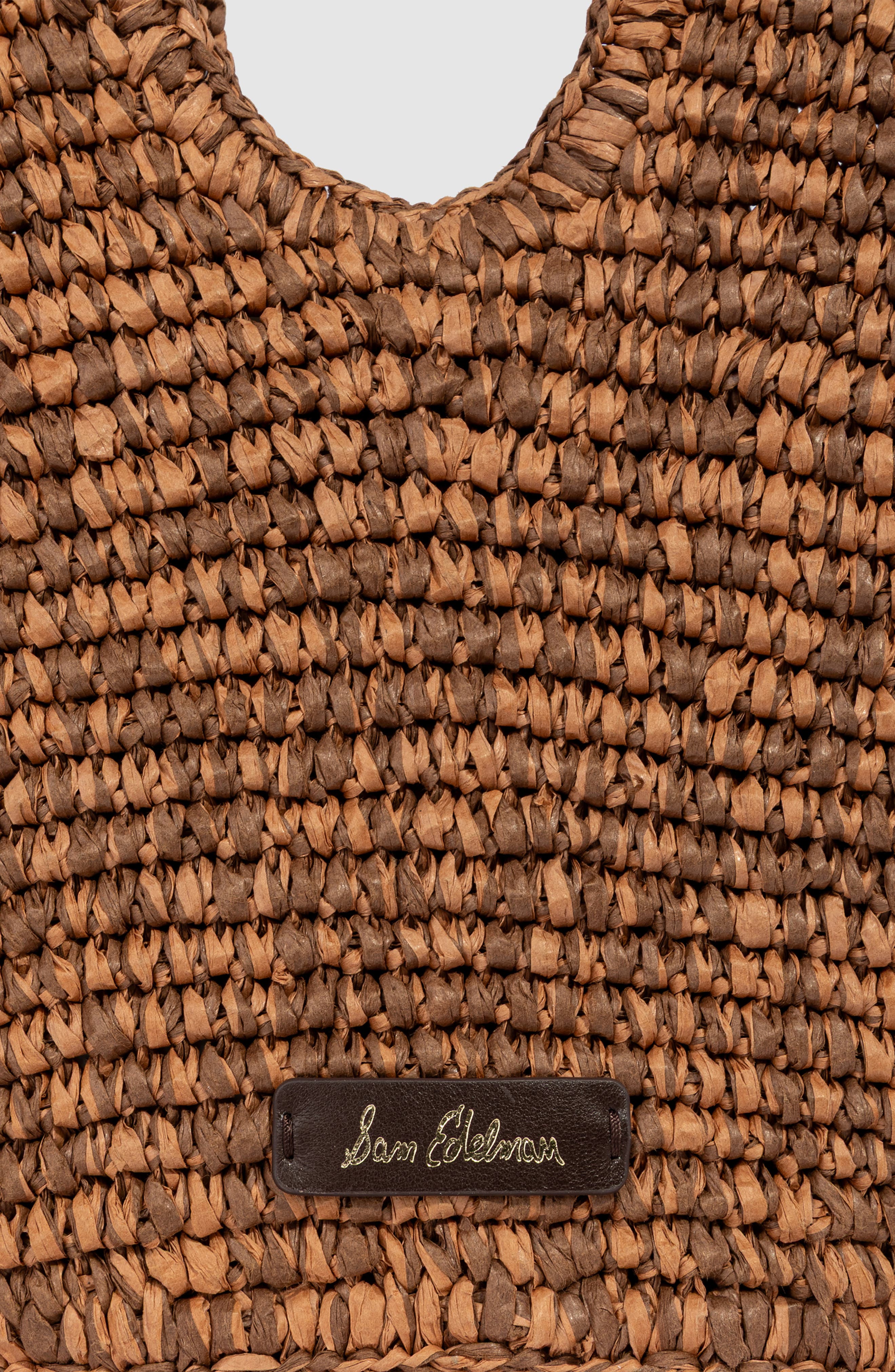 Sam Edelman Lynn Paper Raffia Tote, Alternate, color, Dark Brown