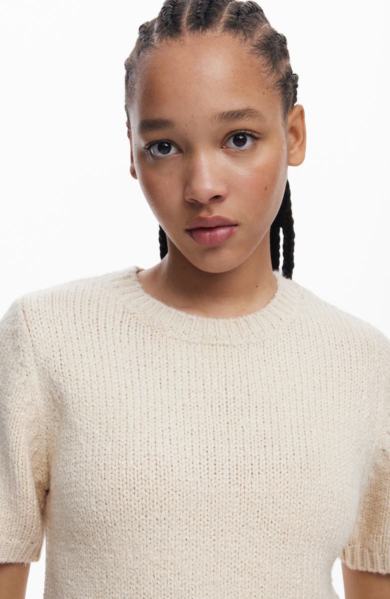 Desigual Fringe Pullover, Alternate, color, Light Beige