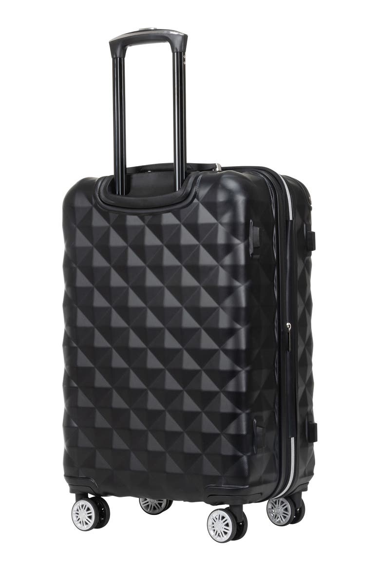 Diamond Tower 24" Hardside Spinner Luggage, Alternate, color, BLACK