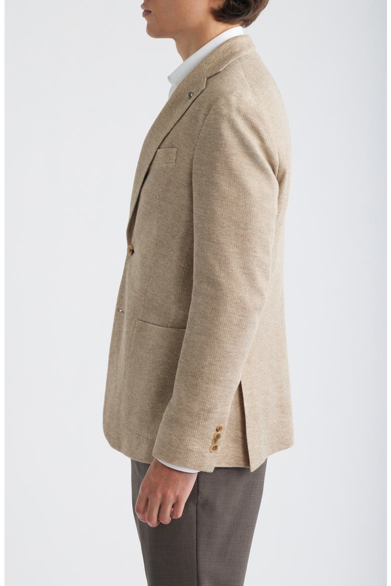 Hampton Tan Knit Cotton & Linen Sport Coat, Alternate, color, TAN