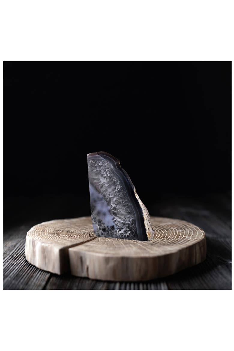 Medium Agate Bookend, Alternate, color, GREY