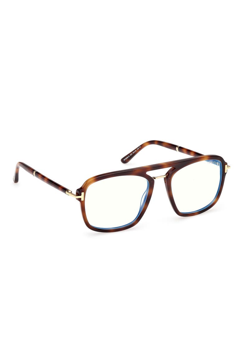 54mm Navigator Blue Light Blocking Glasses, Alternate, color, CLASSIC HAVANA YELLOW GOLD
