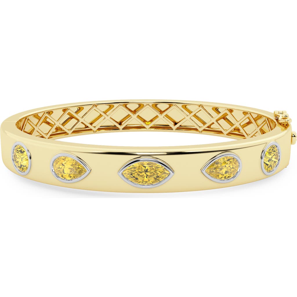 Hautecarat Pink Lab Grown Diamond Bangle In Gold
