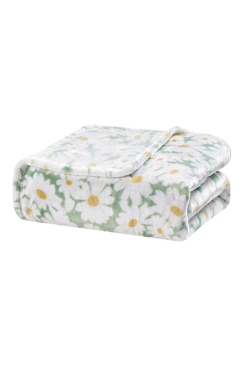 Floral Plush Throw Blanket, Main, color, FLORAL