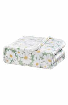 Floral Plush Throw Blanket