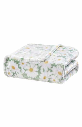 Floral Plush Throw Blanket