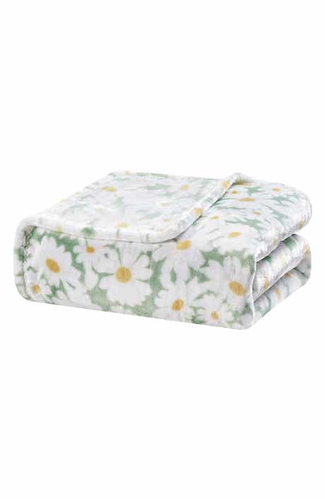 Floral Plush Throw Blanket