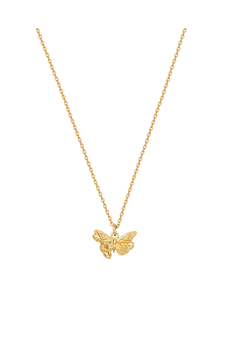 Hera Butterfly Necklace, Alternate, color, Gold