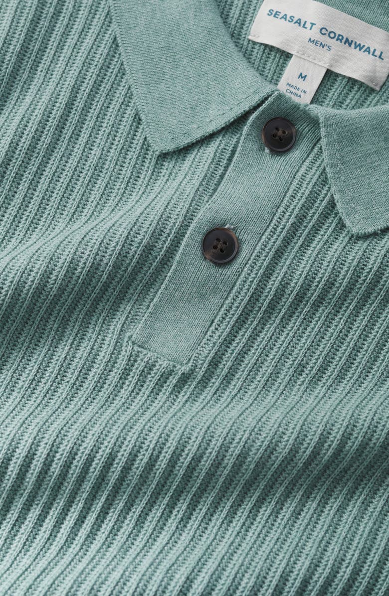 Seasalt Cornwall Koeswik Organic Cotton Knit Polo, Alternate, color, Knit Melange Hail