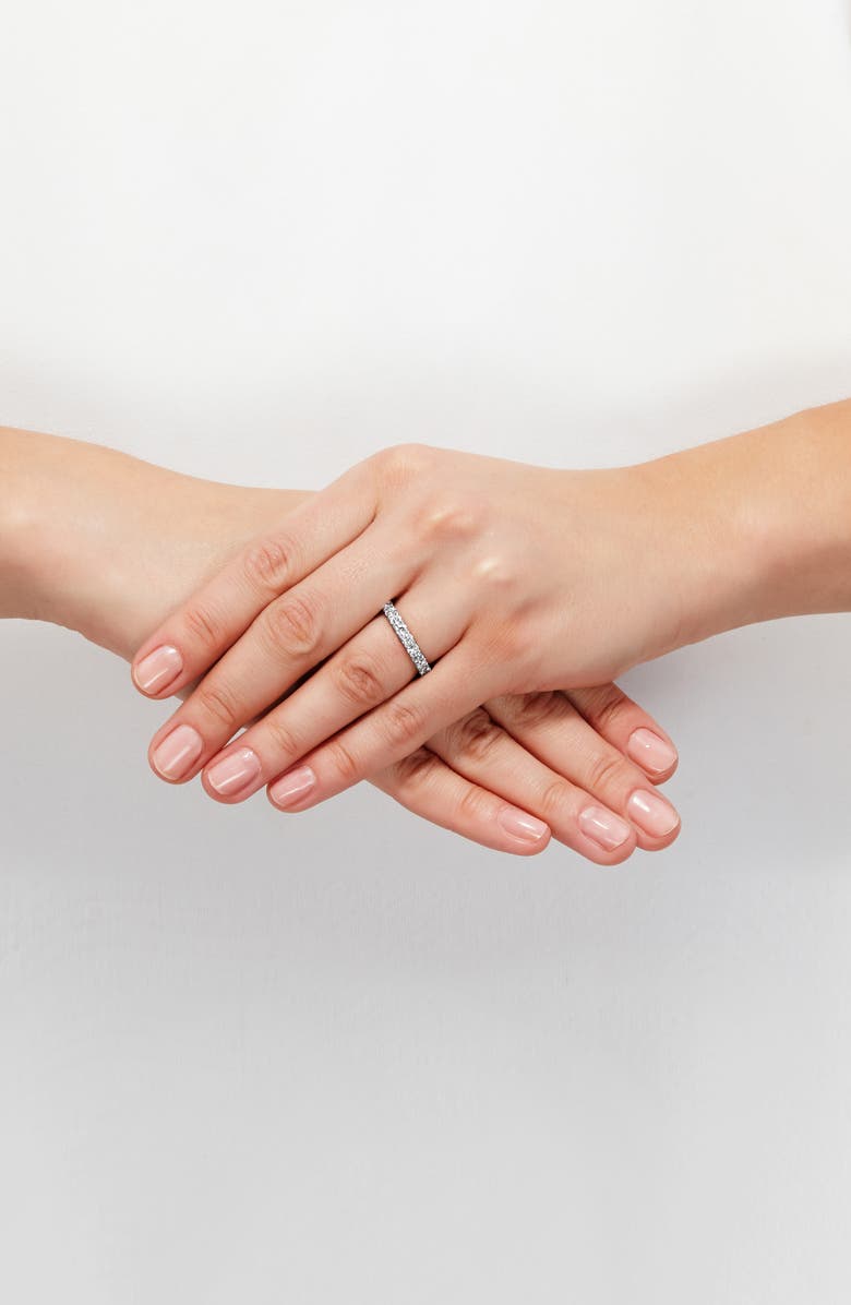 Frankie & Zoe 14K White Gold Lab Grown Diamond Band Ring, Alternate, color, White Gold