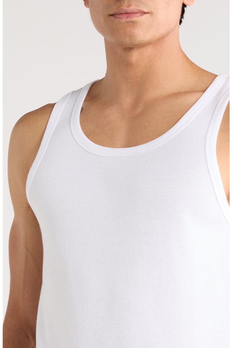 Ribbed Cotton Tank, Alternate, color, OPTIC WHITE