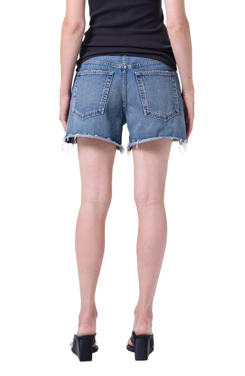 AGOLDE Nye Denim Cutoff Shorts, Alternate, color, Bounty Med Classic Wash Indigo