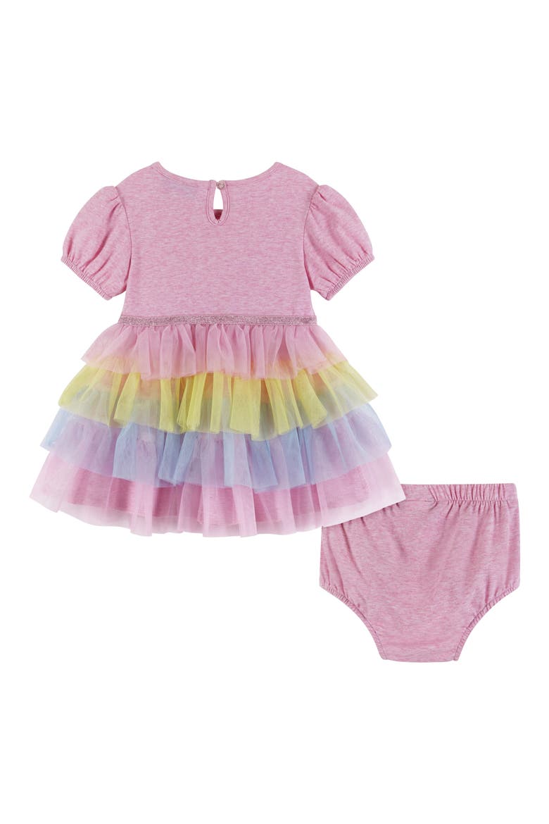 Puff Sleeve Tiered Dress, Alternate, color, PINK PUFF