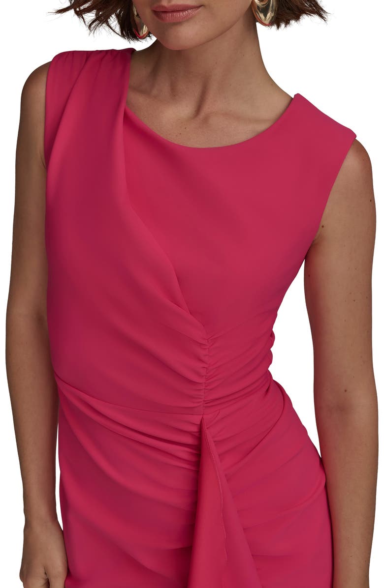 Donna Karan New York Side Ruched Sleeveless Minidress, Alternate, color, Audacious