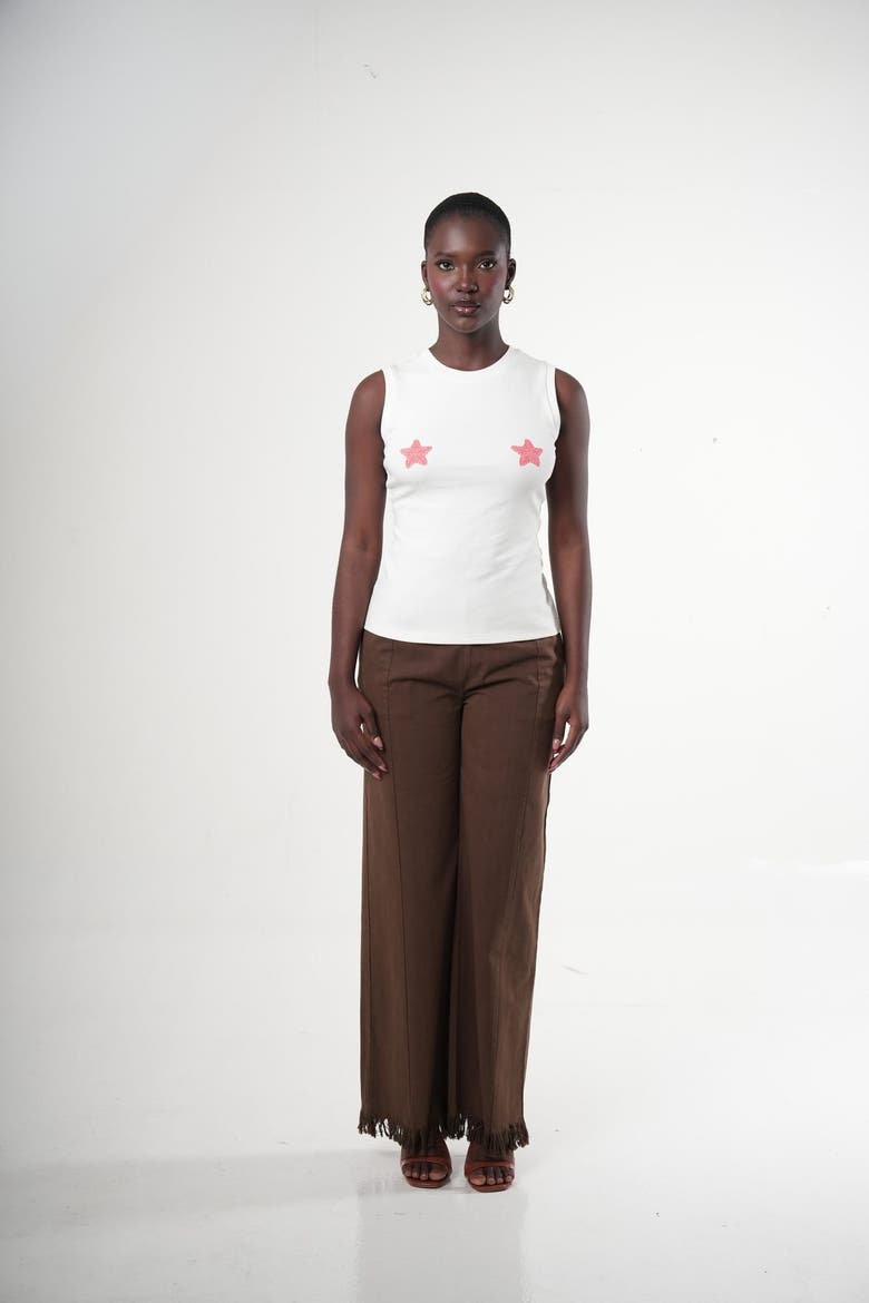 Dos Estrellas Organic Cotton Graphic Tank, Alternate, color, Blanco