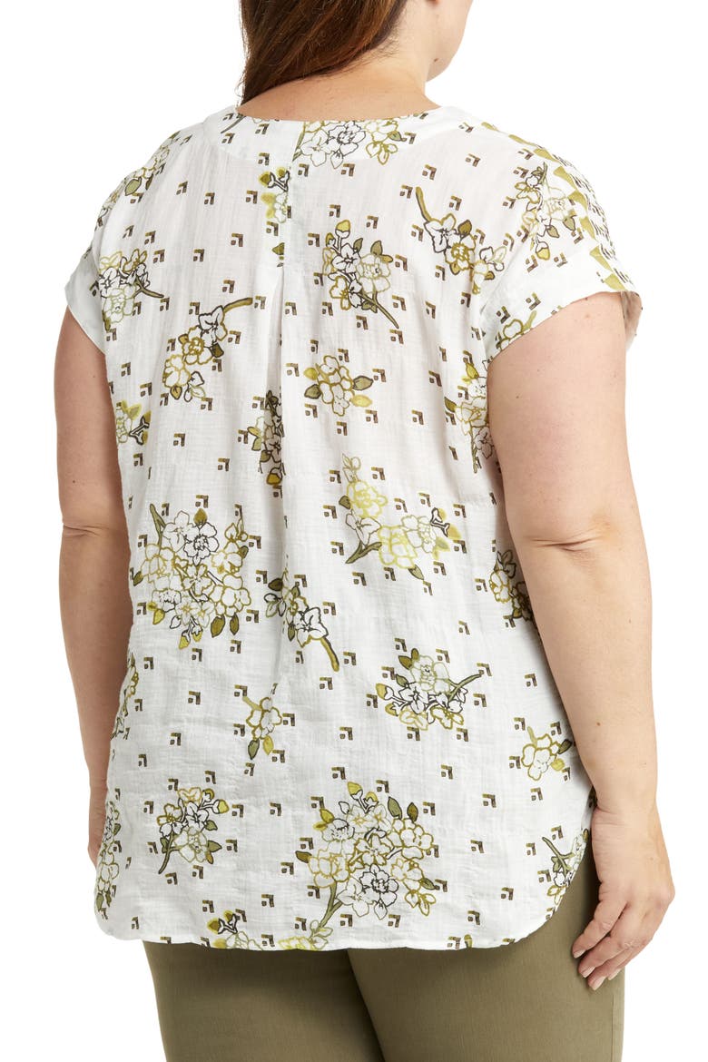 Dolman Popover Top, Alternate, color, GEO FLORAL PRINT