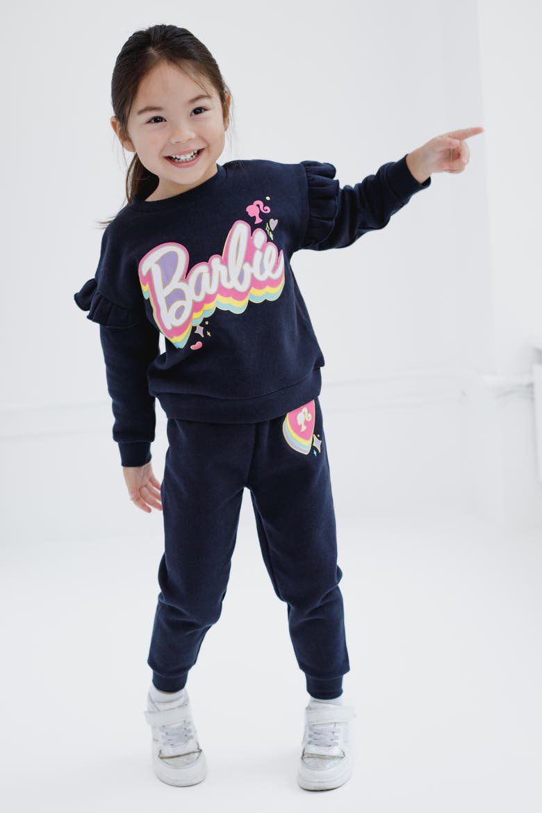 2-Piece Fleece Sweatshirt and Joggers Set, Alternate, color, Jet Black