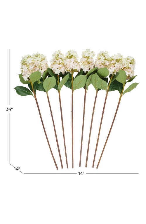 Sonoma Sage Home Set Of Eight Hydrangea Artificial Flowers In White Multi Colored