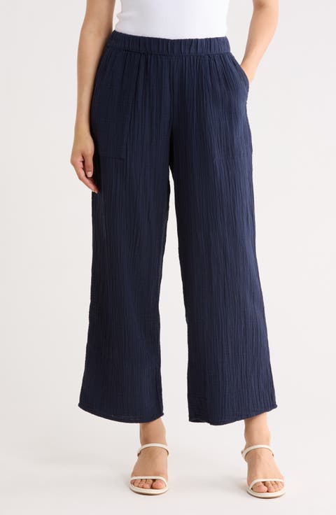 Cotton Gauze Pull-On Pants