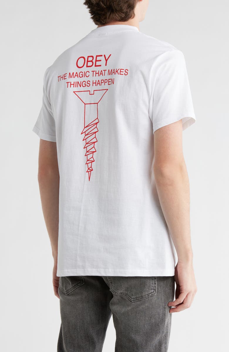 Obey Magic Graphic T-Shirt, Alternate, color, White
