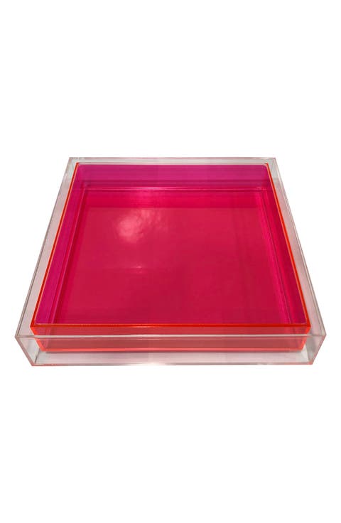 Encased Color Lucite Tray