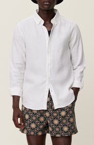Les Deux Kristian Linen Button-Up Shirt