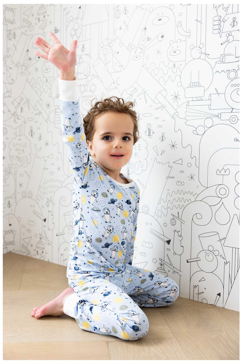 Kids Organic Two-Piece Pajama Set, Alternate, color, LIGHT BLUE