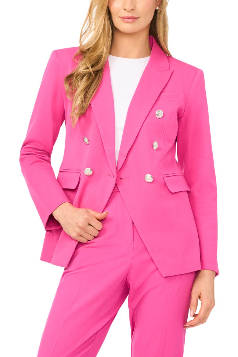Double Breasted Blazer, Main, color, ROSE VIOLET