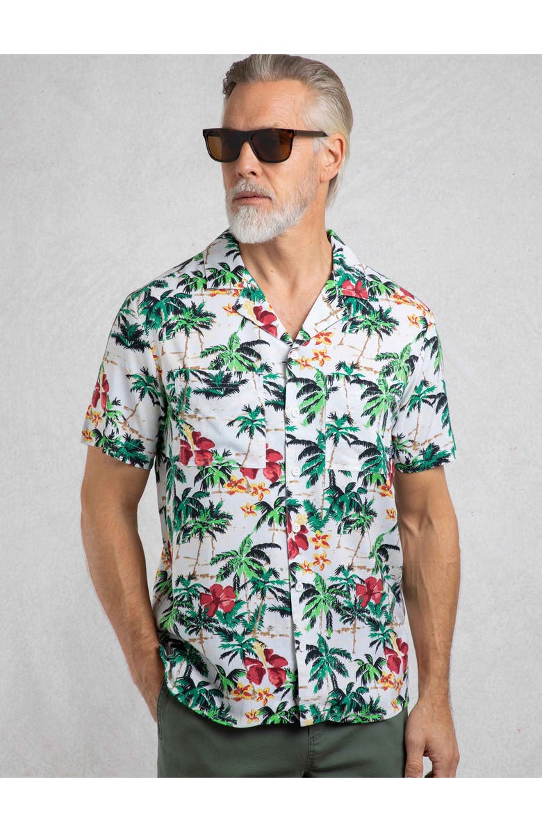 Weird Fish Holborn Hawaiian Shirt, Main, color, Peapod