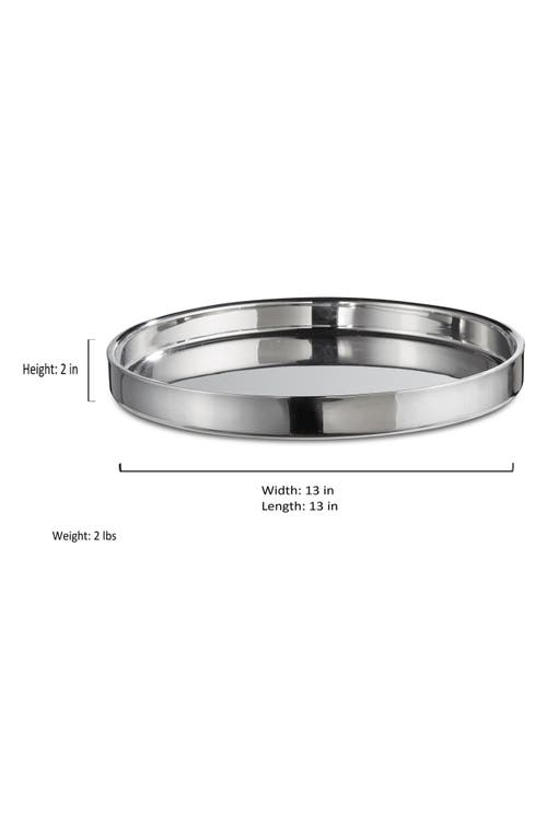Roselli Trading Company Deco Bar Stainless Steel Serving Tray In Silver