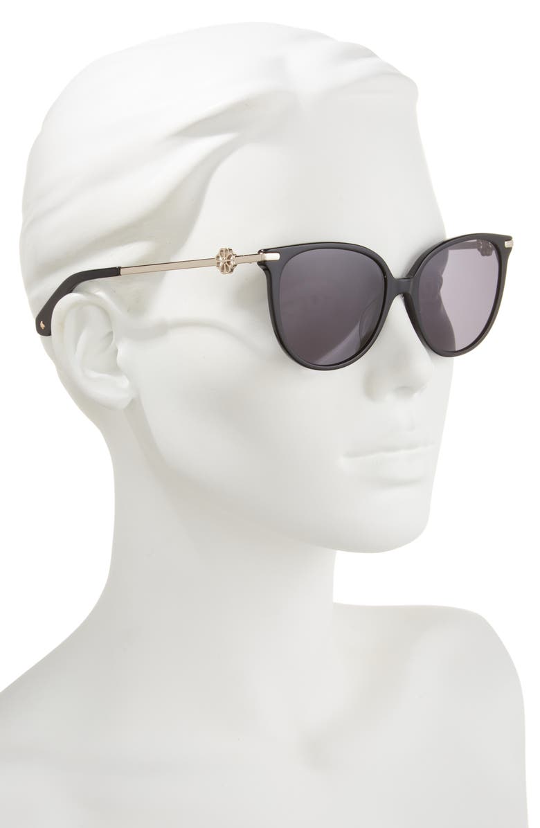 Kate Spade New York kristinags 54mm cat eye sunglasses, Alternate, color, Black