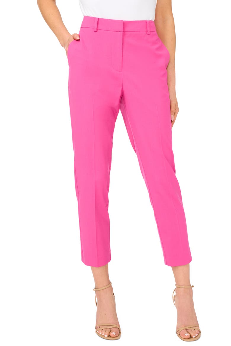 High Waist Crop Tapered Pants, Main, color, ROSE VIOLET