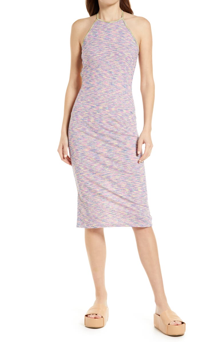 Lisa Says Gah Julia Halter Midi Dress, Alternate, color,