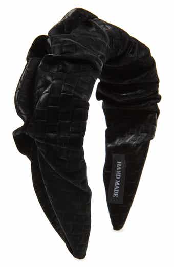 Scrunch Woven Faux Leather Headband