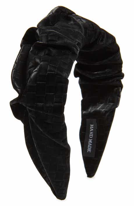 Scrunch Woven Faux Leather Headband