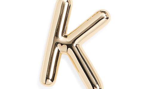 Roxanne Assoulin The Big Puffy Initial Pendant Necklace In Brown