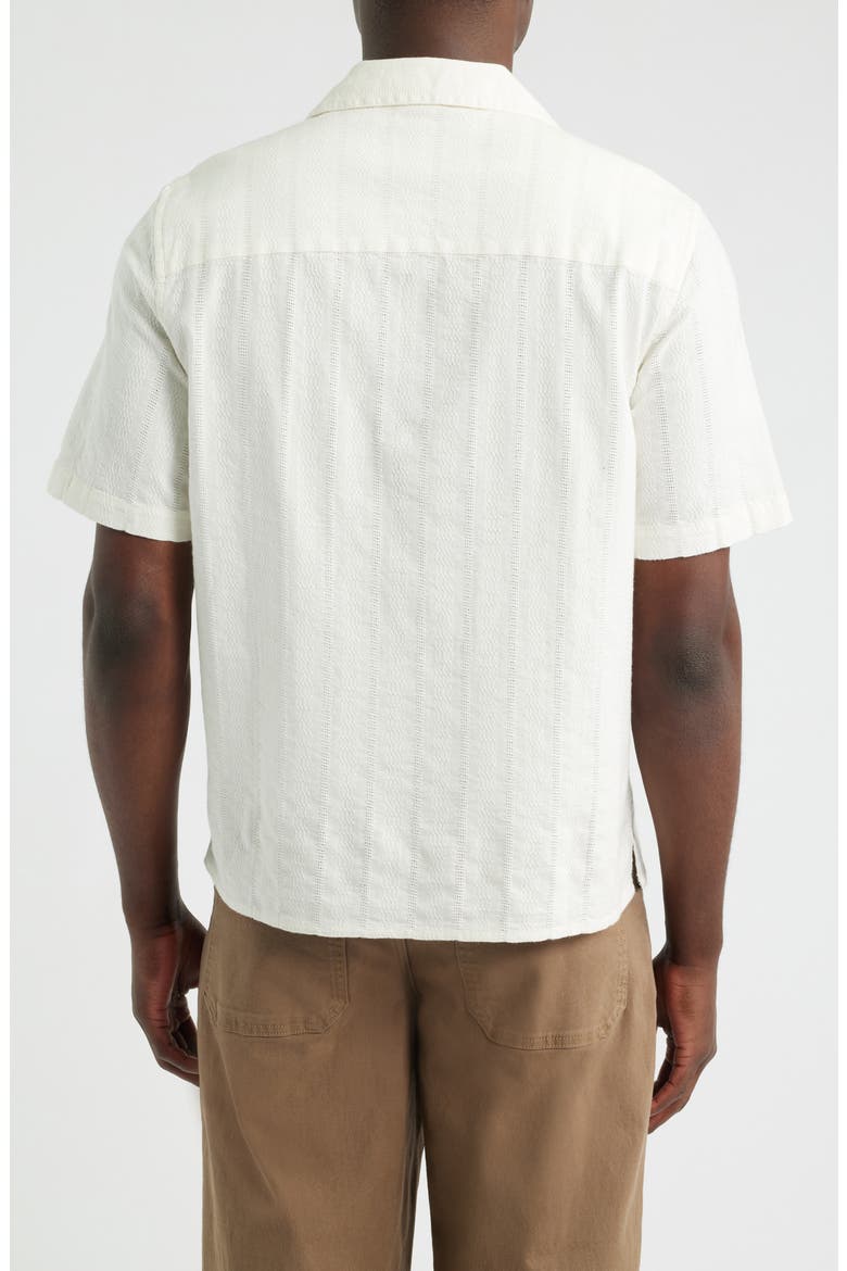 Didcot Tonal Dobby Stripe Camp Shirt, Alternate, color, ECRU