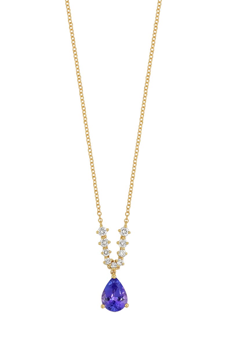 Bony Levy Iris Tanzanite & Diamond Pendant Necklace, Main, color, 