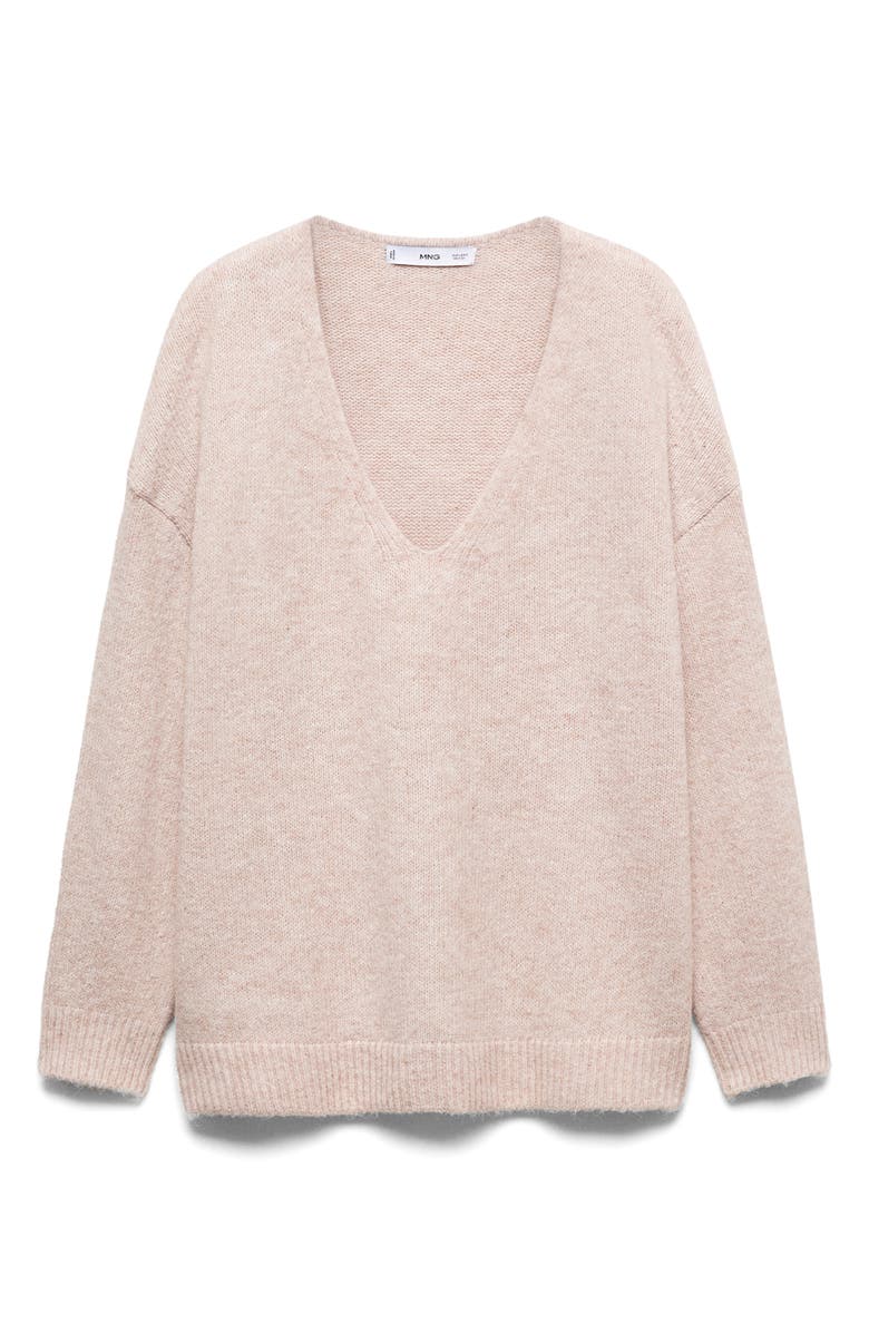 MANGO Oversize V-Neck Sweater, Alternate, color,