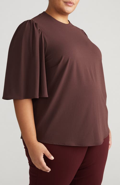 UNIVERSAL STANDARD UNIVERSAL STANDARD FLUTTER SLEEVE CREPE JERSEY TOP