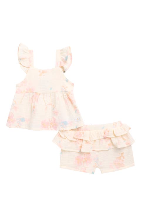 Stripe Gauze Top & Bloomers Set (Baby)