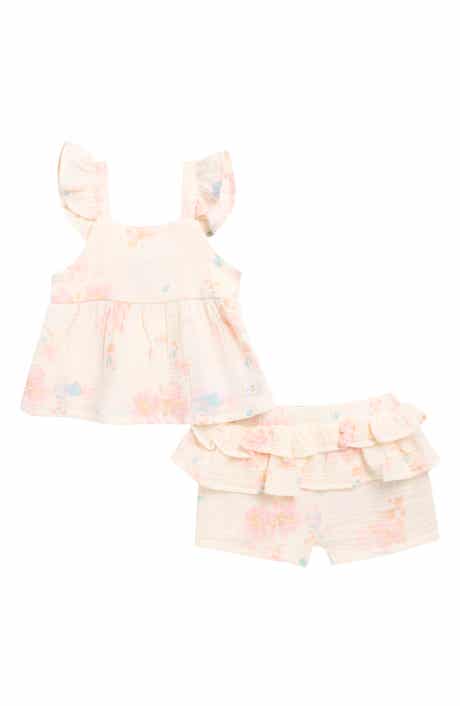 7 For All Mankind Stripe Gauze Top & Bloomers Set