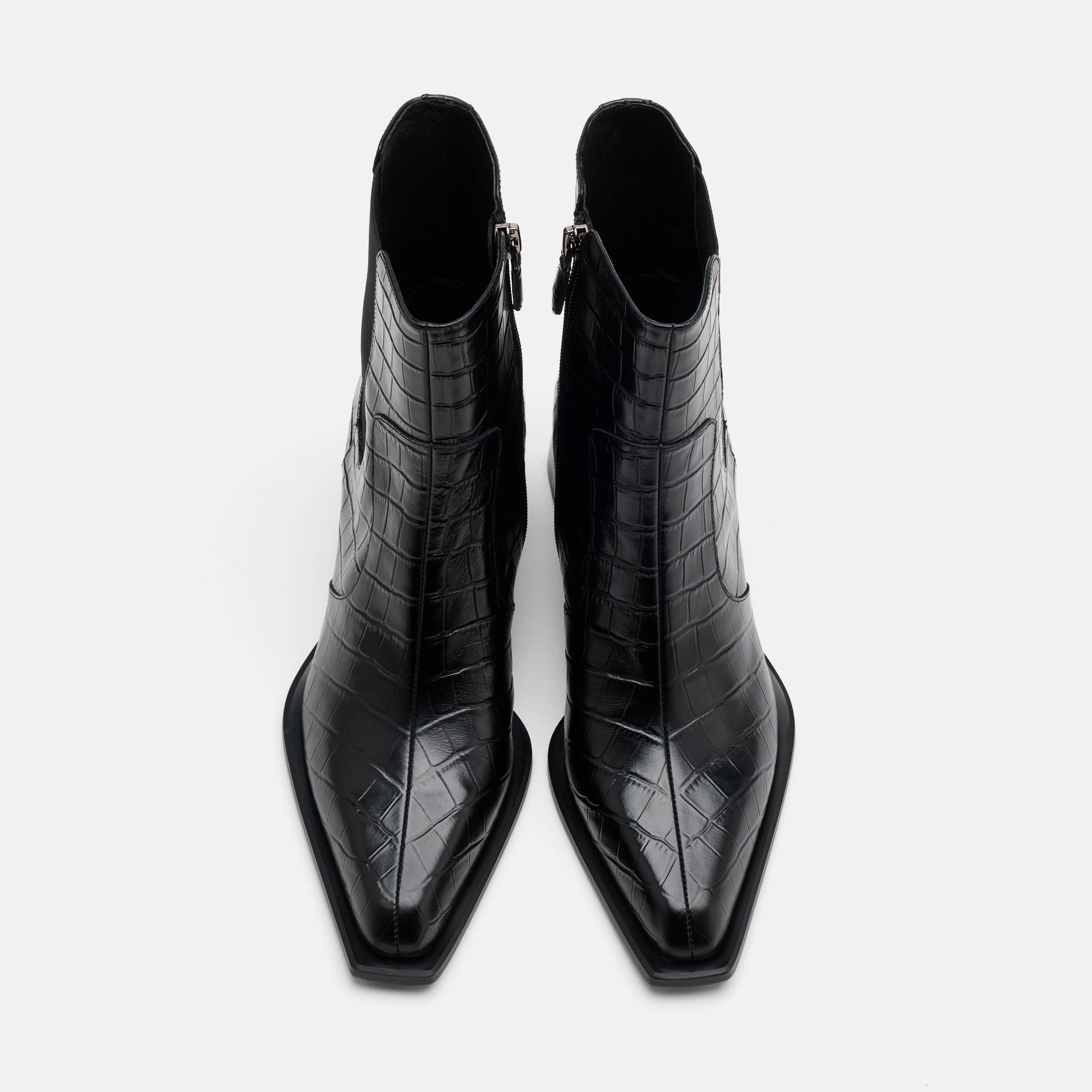 MARC NOLAN Harper Square Toe Chelsea Boots, Alternate, color, Black Croc