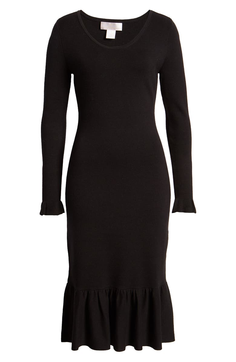 Rachel Parcell Ruffle Trim Sweater Dress, Alternate, color, 