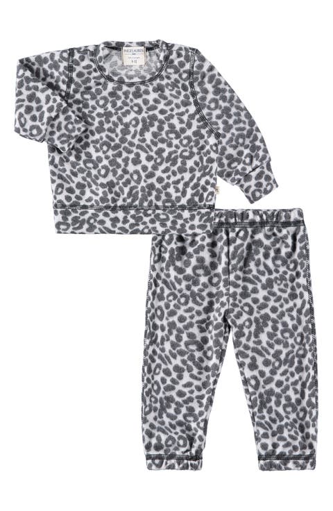 Hacci Animal Print Long Sleeve Top & Pants Lounge Set (Baby)