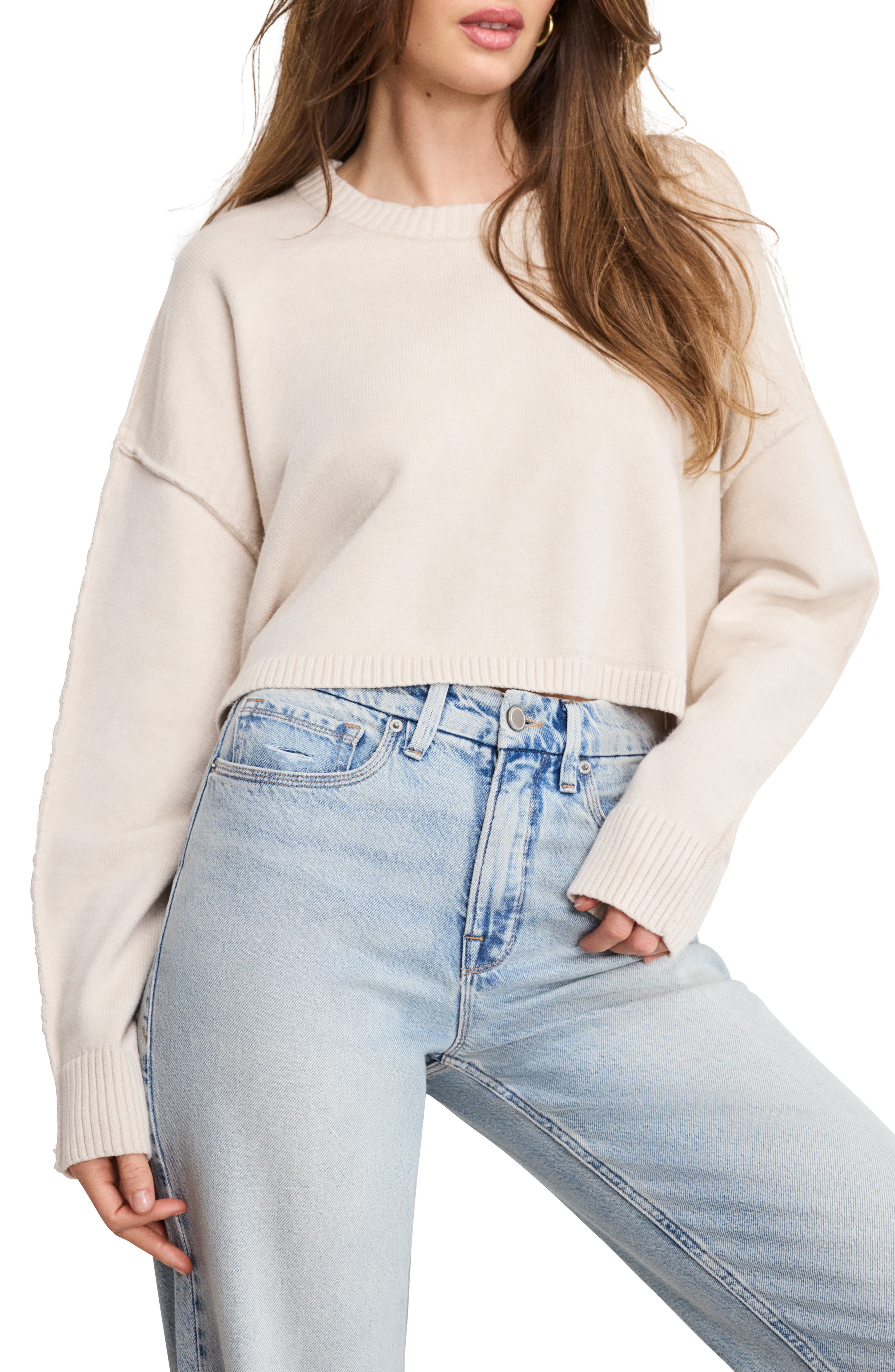 Good American Cozy Crewneck Sweater