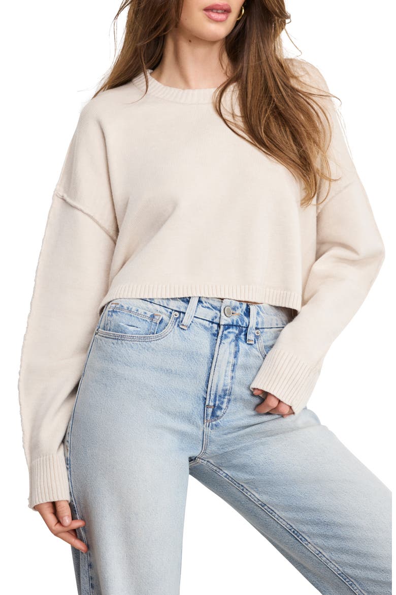 Cozy Crewneck Sweater, Main, color, VANILLA001