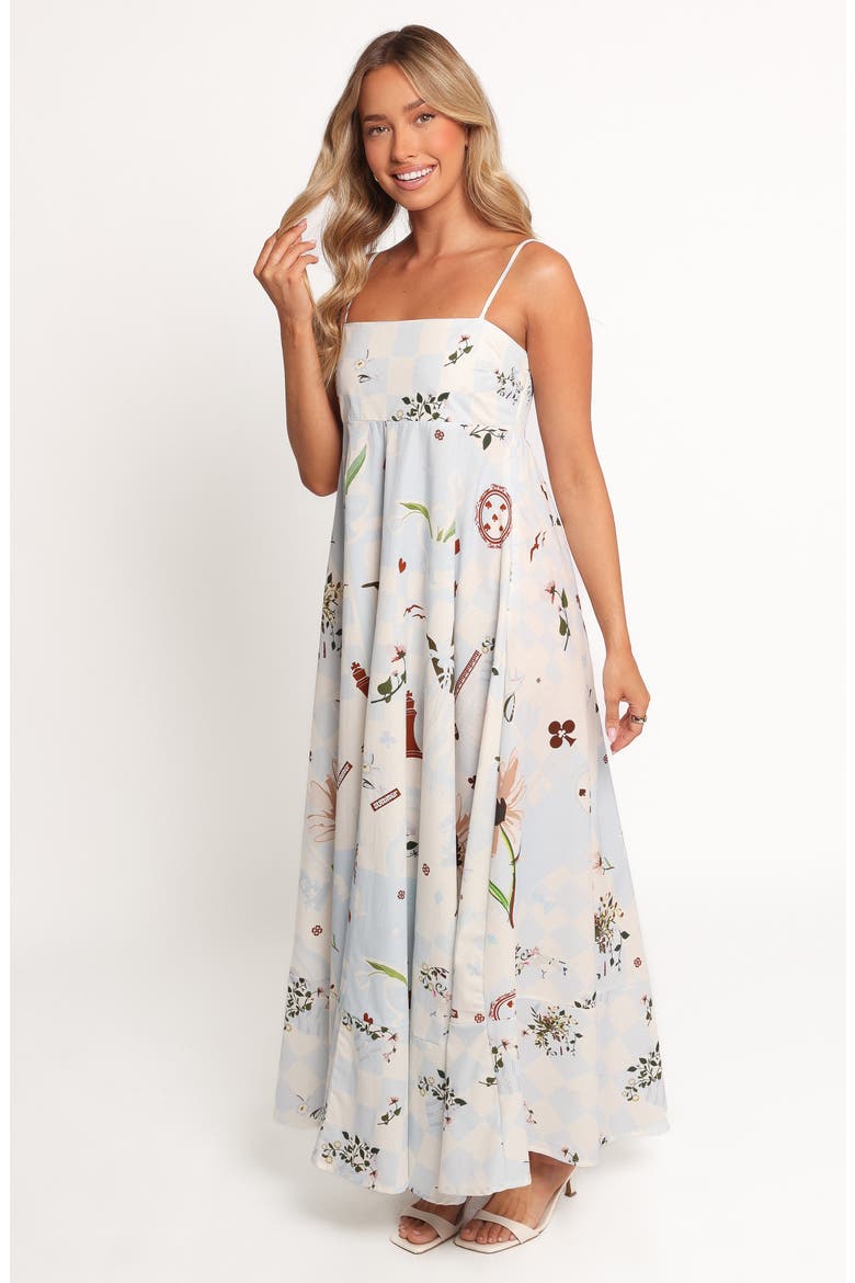 Emmeline Floral Maxi Dress, Alternate, color, BLUE FLORAL